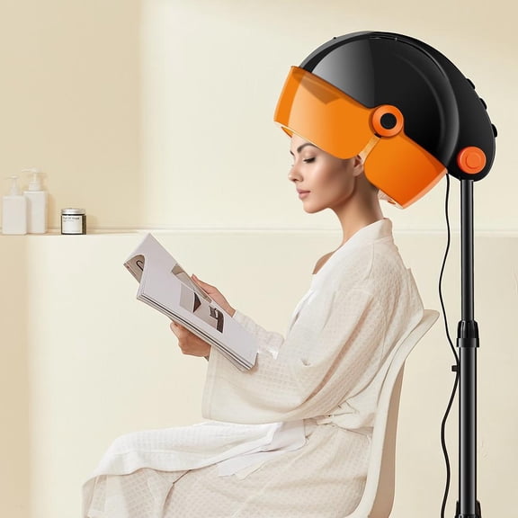 Ionic Hood Dryer 1875W Pro Bonnet Hair Dryer with Timer, 3 Temperatures, Adjustable Speed, Mobile Floor Stand