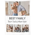 thumbnail image 5 of Personalized Custom Blanket with Photo Birthday Gifts for Family Son Daughter Wife Husband, Birthday for Her Him, Women Men Gifts Fits Couch Bedroom Living Room, 5 of 6