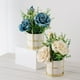 thumbnail image 3 of Advancent Impresionantes flores artificiales con florero natural en interiores, flor de hortensia de seda de peonía falsa, fácil de limpiar Decoración Rosa blanca, 3 of 6