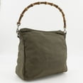 thumbnail image 3 of Pre-Owned GUCCI Bamboo Shoulder Bag 000.2404.0509 Nylon Canvas Khaki 2way One Belt... (Good), 3 of 15