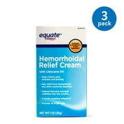 (3 pack) (3 Pack) Equate Hemorrhoidal Pain Relief Cream, 1 Oz