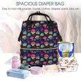 thumbnail image 5 of Balery Skull mushroom colorful Mummy Backpack - Waterproof Twill Canvas, Large Capacity Diaper Bag with Multiple Pockets and Adjustable Straps, 5 of 6