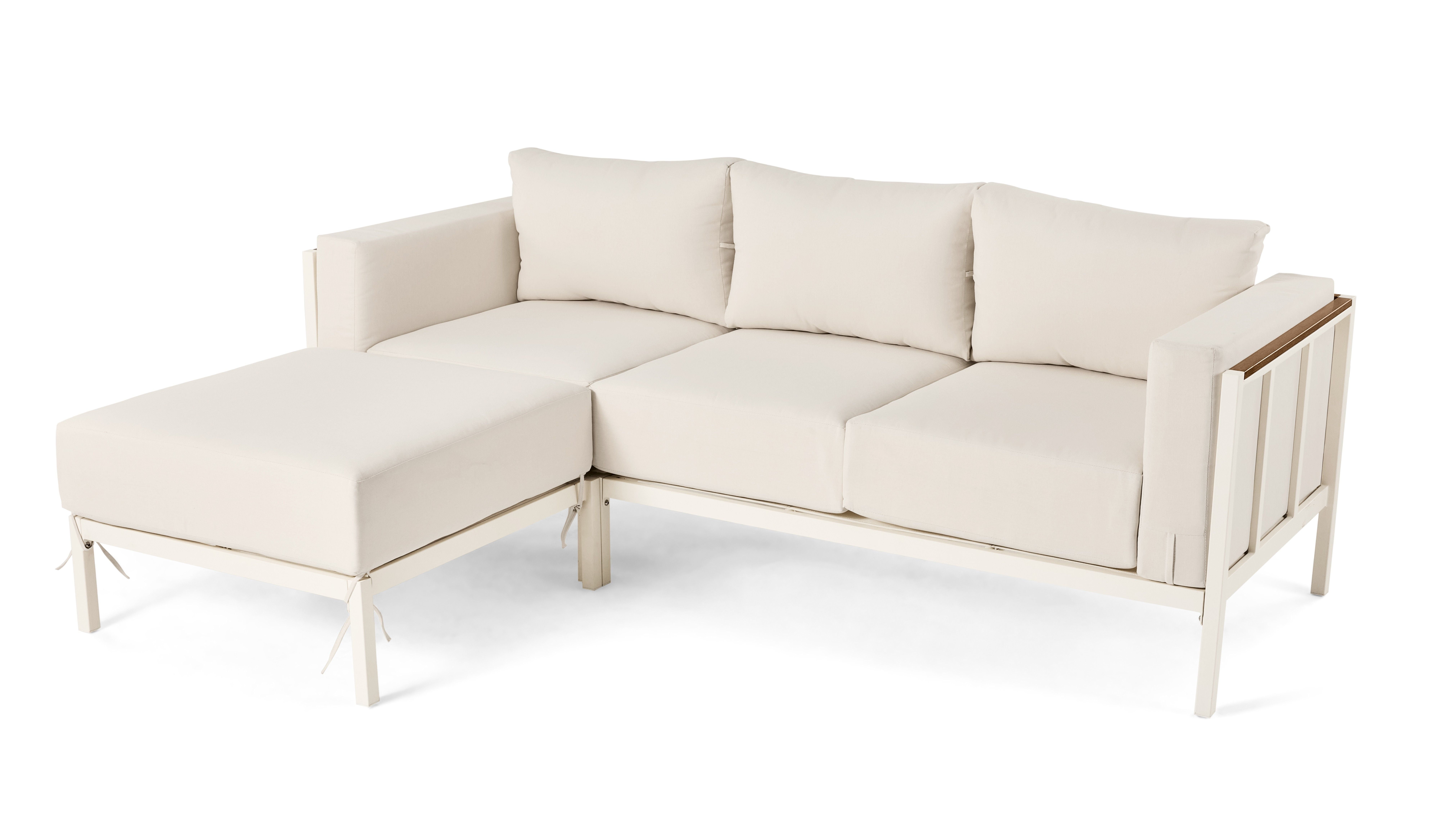 Better Homes & Gardens Marlow Outdoor 2pc Patio Sectional, White