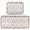 Pink and Yellow Roses, variant on 2-Piece Kitchen Mat Set Non Slip Washable Floor Mats Decorative Rugs for Kitchen Sink Laundry Pink and Blue Floral Pattern