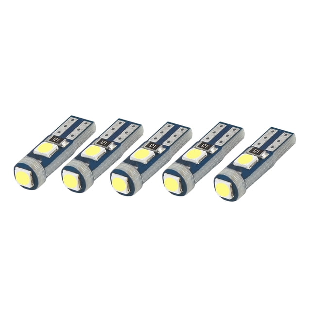 Unique Bargains 5pcs T5 3030 3SMD Canbus Car Internal Dashboard Indicator Light Bulb