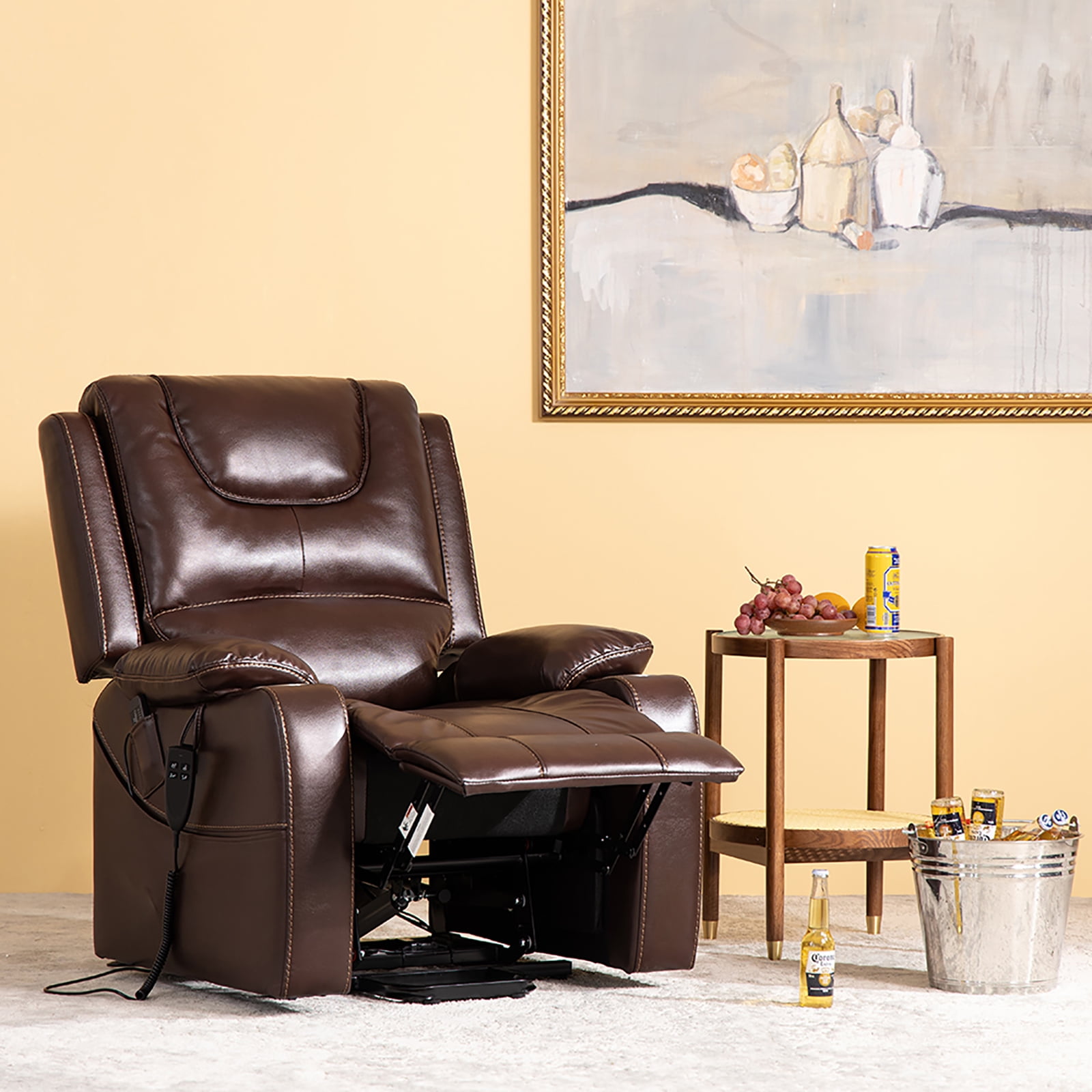Irene House 9186 Power Lift Chair with Massage Heating Brown