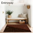 thumbnail image 3 of ODIKA 4'x6' Machine Washable Non-Slip Area Rug, Eerie Gossamer Thread Seasonal Display High Traffic Rug, Brown, 515124, 3 of 7