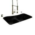 thumbnail image 2 of Miseno MCI76-4UM-LD-78 33" Double Basin Undermount Cast Iron Kitchen Sink; Black, 2 of 6