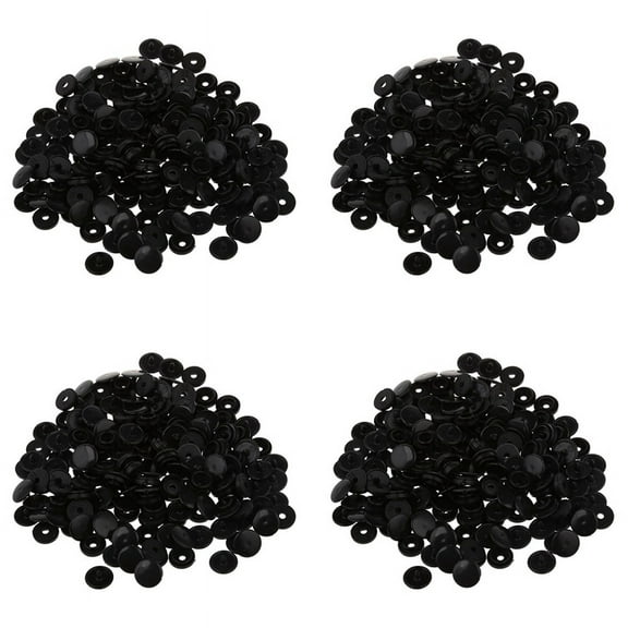 200 Pcs T3 SNAPS Press Studs Scrapbook Sewing Buttons Black