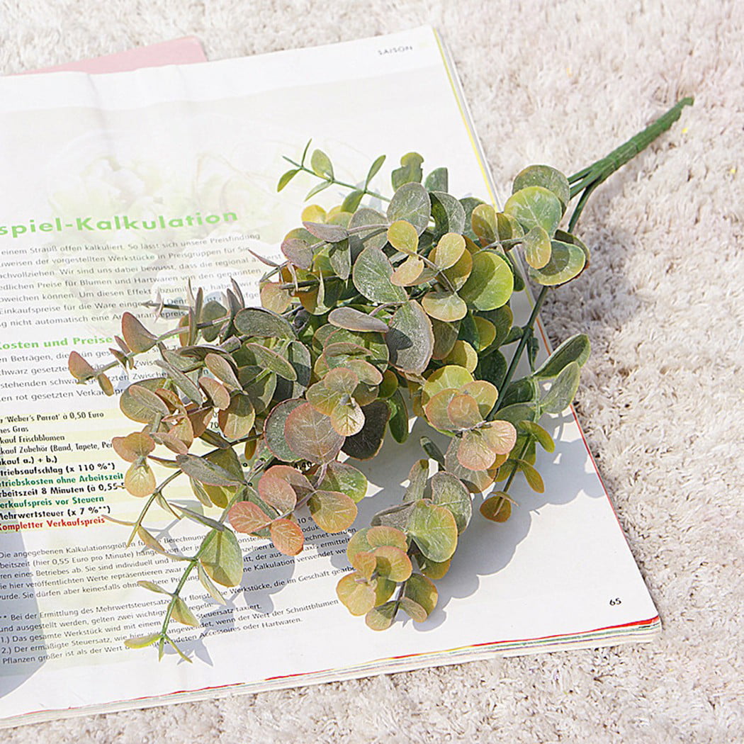 1/20×Artificial Fake Leaf Eucalyptus Silk Green Plant Garland Home Wedding Decor 