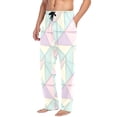 thumbnail image 2 of FORMRS Mens Pajama Pants with Pockets Sleepwear Lounge Bottoms Sizes S-2XL, Purple Geometric, 2 of 7