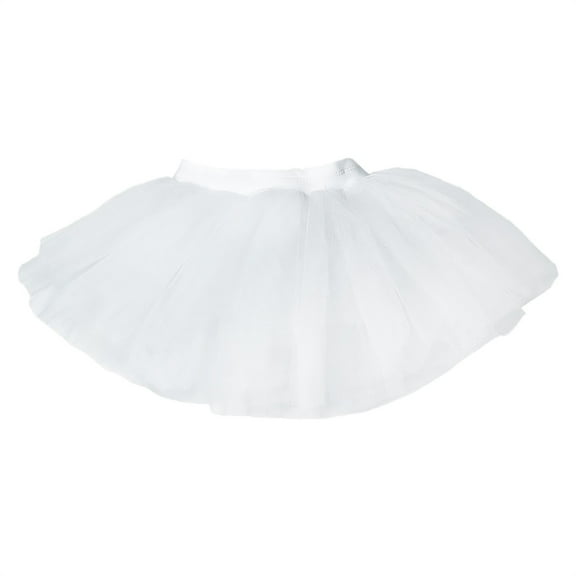 Mercatoo Girls Cute 𝐌ini Tutu Short Dress Carnival Skirt Pompoms Skirt Solid Color Elastic Waist Holidays Tulle Skirt