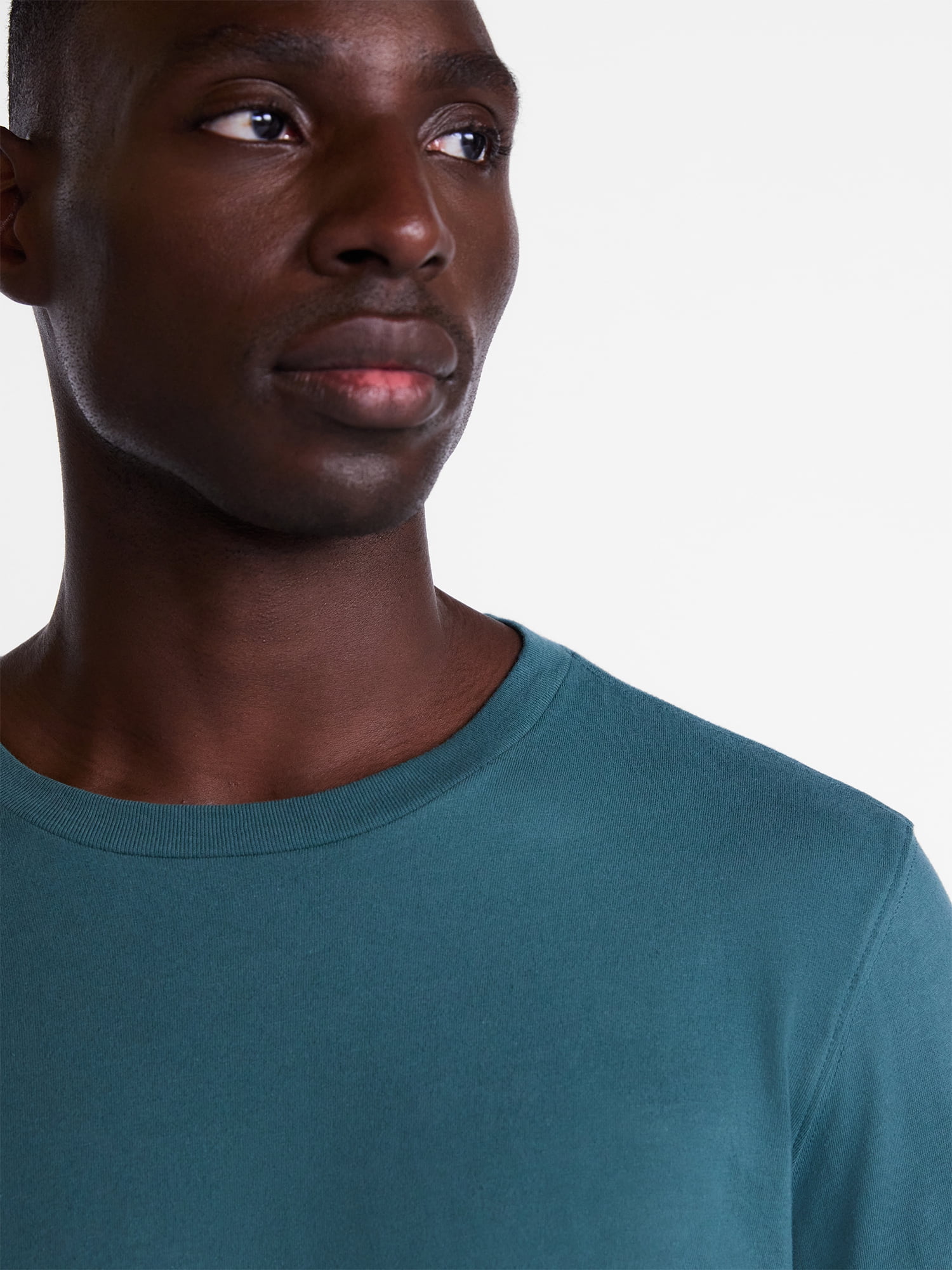 George Men's and Big Men's Cotton Crewneck Tee with Long Sleeves, Sizes XS-3XL