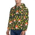 thumbnail image 3 of Lsque Mushroom Leaf Pattern Casual Men's Hoodie,Hooded Sweatshirt with Kangaroo Pocket,Pullover Hoodie-Small, 3 of 7