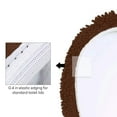 thumbnail image 5 of Luxurux Funda Para Tapa De Inodoro Asiento De Felpa Extra Suave Lavable En Nube Fundas Para Tapa De Inodoro Estándar De Microfibra Lanuda Para Baño Lavar Y Secar A Máquina. (18X18 Pulgadas Marrón), 5 of 5