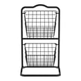 thumbnail image 3 of Oceanstar 2-Tier Storage Kitchen Wire Basket Stand, Black, 3 of 5