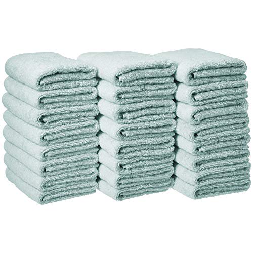 Basics Cotton Hand Towels, Ice Blue Pack of 24