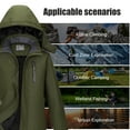 thumbnail image 2 of Generic Mens Ski Jacket Windproof Winter Coat with Hood Jackets for Men Green Outdoor Clothes S, 2 of 10