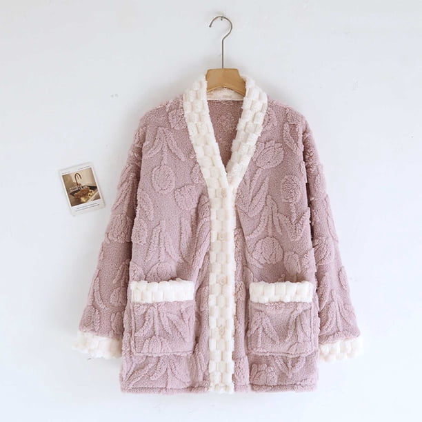 Ropa interior térmica para mujer, tops de invierno de color sólido, franela gruesa con forro polar añadido, talla grande, manga larga, ropa cálida para el hogar, top de poliéster para mujer
