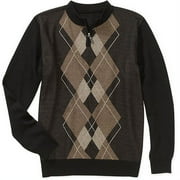 Big Men's - Jaquard Zip Up Mock Neck Sw