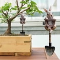 thumbnail image 2 of Rabbit On Shovel Resin Insert Plaque Decoration Ornament Home Patios Outdoor Rabbit, 2 of 5