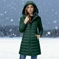 thumbnail image 6 of Jinhomg Women's Hooded Puffer Coat Fleece Lined Sherpa Down Jackets Thicken Zip Up Warm Puffy Outerwear Long Padded Coats with Pockets, 6 of 7