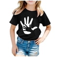 thumbnail image 2 of TZEWGL Graphic Printed Pink Color Short Sleeve Crewneck Tops For Kid Clothes For Girls Boys size 4-5T, 2 of 4