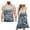 Blue Octopus, variant on Garronmavis Green Leaf Bird Couple Matching Outfit Women's V-neck Dress Size S with Pocket Flowy Summer Party Dresses and Mens Short Sleeve Shirt Hawaiian Blouse Tops