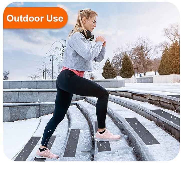 Grip Tape, Heavy Duty Anti Slip Tape for Stairs Outdoor/Indoor Waterproof, Safety Non-Slip Roll for Stair Step Traction Treads Non Slip Strips Grey