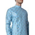 thumbnail image 3 of Royal Kurta Men's Jacquard Silk Printed Indowestern Sherwani, 3 of 7