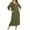 Army Green, variant on Zipper Robes for Women Vintage Ethnic Long Sleeves Housecoat Soft Nightgowns Sleepwear House Dresses with Pockets