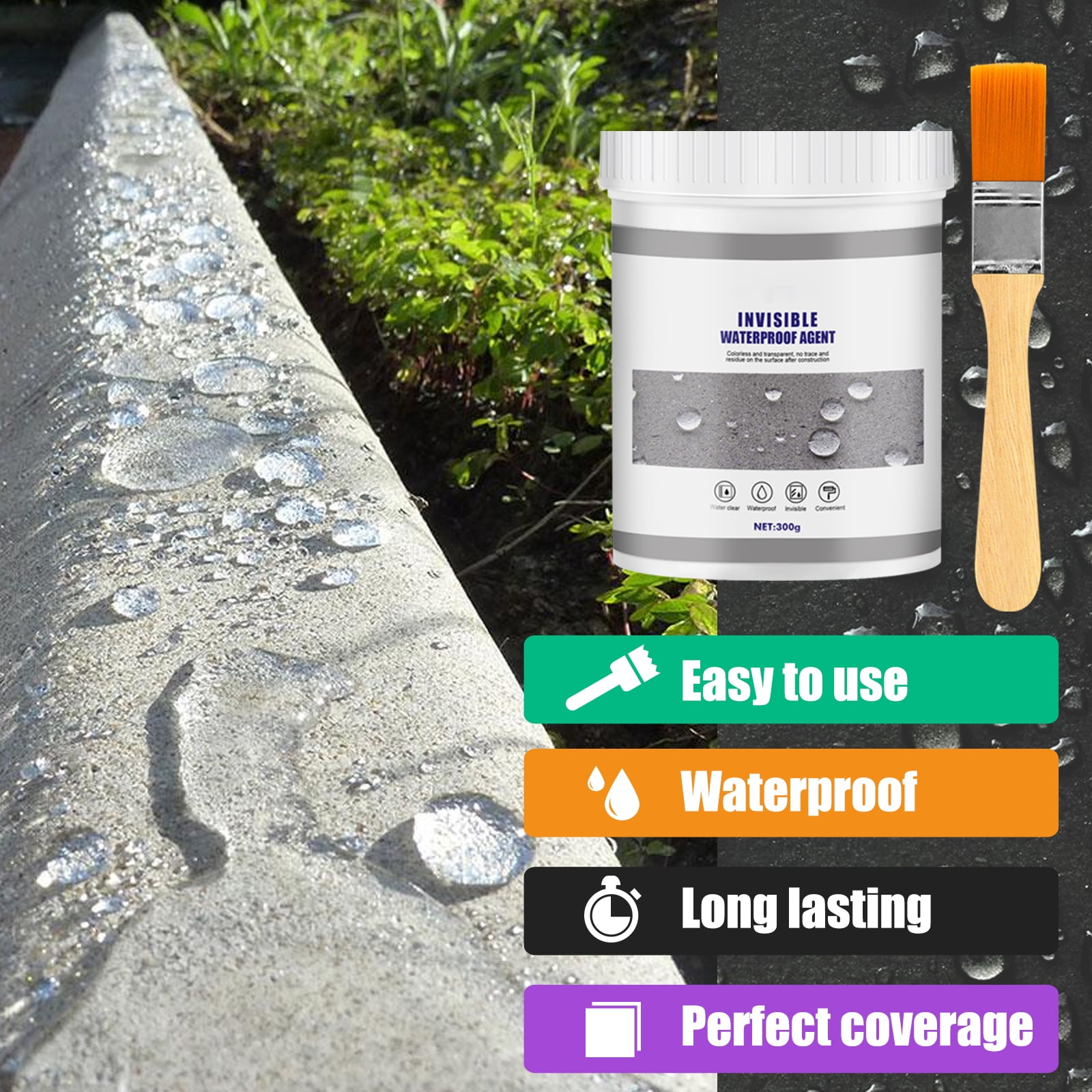 Alvantor Waterproof Sealant For Bathroom and Kitchen Exterior Walls, Invisible Waterproof Agent for Cracks and Leaks, 10.5oz, 8PC