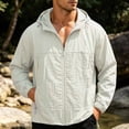 thumbnail image 6 of Ceisia Men Light Purple Zip Up Hooded Breathable Sun Protection Jacket Casual Outdoor Hiking Travel Windbreaker Tops Gifts for Father, 6 of 8