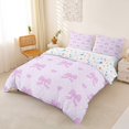thumbnail image 3 of Erosebridal Kid Purple Bow Love Heart Duvet Cover Set, Cycle Polkadots Bedding Full, 3 Pieces, No Comforter, 3 of 5