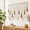 Medium, variant on Medium Boho Woven Macrame Wall Hanging with Wood Bead Tassel, 14.02 x 12.52 x 3.39 in