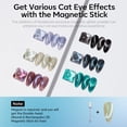 thumbnail image 2 of Set de esmaltes de uñas Modelones Cat Eye Gel 6 colores holográficos, 2 of 9