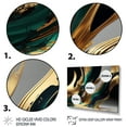 thumbnail image 3 of Designart Green And Gold Agate II Canvas Wall Art, 3 of 5