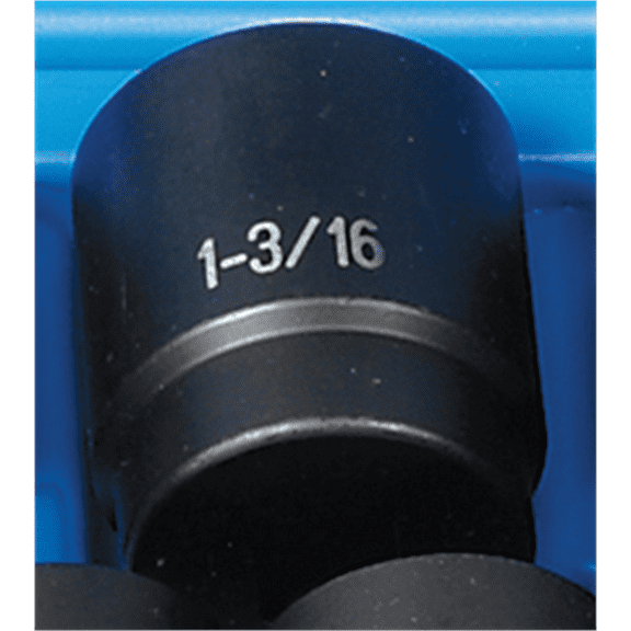 Grey Pneumatic 1/2" Drive x 1-3/16" Standard - 12 Point Socket