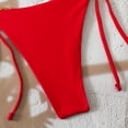 thumbnail image 5 of Staron Women's High Waisted Bikini Set Adjustable Drawstring Push Up Swimsuit Two Piece Beach Vacation Casual, Red M, 5 of 6
