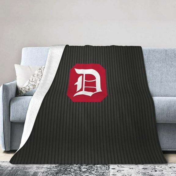 Duquesne- University Fleece Blanket, Very Soft Microfiber Flannel Blanket for Couch Warm and Cozy for All Seasons, Black