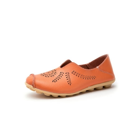 

Woobling Women s Natural Comfort Moccasins Leather Walking Flat Loafer Size 4.5-10