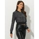 thumbnail image 3 of Chaqueta De Lentejuelas Tipo Aviador Con Cremallera En La Parte Delantera Con Purpurina Brillante Para Mujer Arcoíris L, 3 of 6