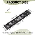 thumbnail image 2 of Uxcell 15.7 x 2"Door Air Vent Cover Grille Ventilation Cover with Screw Black, 2 of 7