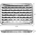 thumbnail image 1 of Bamboohart 30 Pack Disposable Aluminum Pans with Perforated Bottom for Air Circulation - 13. 4 x 9 x 1. 1 Inch Food Containers  Aluminum Sheet Pans for Cooking  Baking  Heating  Storing, 1 of 7