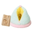 thumbnail image 3 of Cama para gatos Nido para gatos Cápsula suave y cálida Base antideslizante cómoda Linda casita para esconderse azul S, 3 of 9