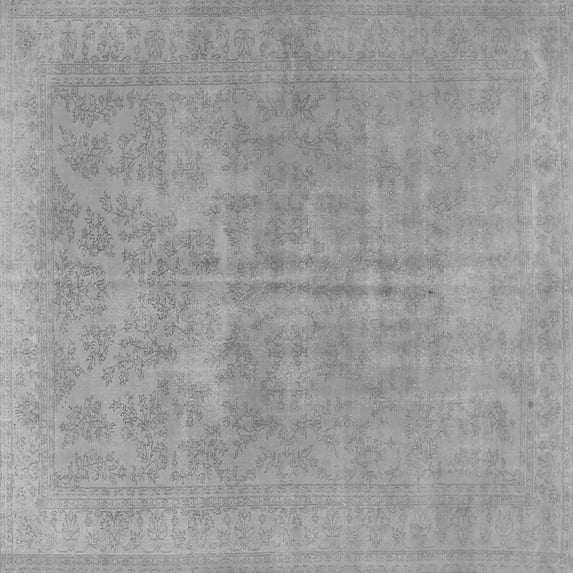 Ahgly Company Indoor Square Persian Gray Traditional Area Rugs, 8' Square