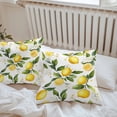thumbnail image 5 of Summer Lemon Outdoor Pillow Covers Pack of 2 Leaf Yellow Fruit Countryside Watercolor Flower Waterproof Throw Pillow Covers Decorative Cushion Cases for Patio Garden Tent Balcony Couch 26x26 inch, 5 of 8