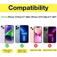 thumbnail image 7 of 2 Pack 6.7 Inch Privacy Screen Protector Compatible with iPhone 14 Plus/iPhone 13 Pro Max, 9H Tempered Glass Screen Film Guard Compatible for iPhone 14 Plus 2022/ iPhone 13 Pro Max 2021 Case Friendly, 7 of 7