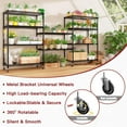 thumbnail image 5 of HiiKaa 36" W x 18" D x 71" H Wire Storage Shelves with Wheels,5 Tier NSF Certified Heavy Duty Adjustable Kitchen Shelving Unit,Pantry Organizer Rack Rolling Metal Shelf for Garage Closet Bathroom, 5 of 8