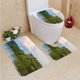 thumbnail image 1 of Juego de alfombras de baño ABPHQTO Paisaje Laguna Grande 3 piezas Alfombra de baño Contorno y tapa de inodoro, 1 of 2